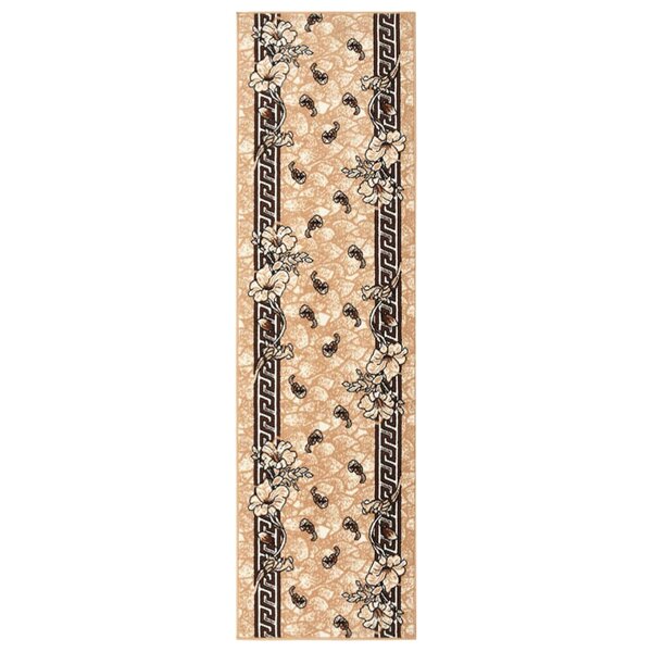 vidaXL Tapis BCF Beige 100x400 cm