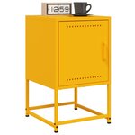 vidaXL Tables de chevet 2 Pièces jaune moutarde 36x39x60 5 cm acier