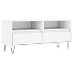 vidaXL Meuble TV blanc 100x34 5x44 5 cm bois d'ingénierie