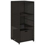 vidaXL Armoire de rangement de jardin noir 50x55x115 cm résine tressée