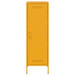 vidaXL Buffet jaune moutarde 36x39x113 cm acier