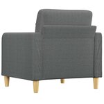 vidaXL Fauteuil Gris foncé 60 cm Tissu