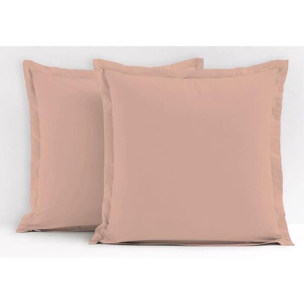 2 taies d'oreiller 63 x 63 cm - Rose