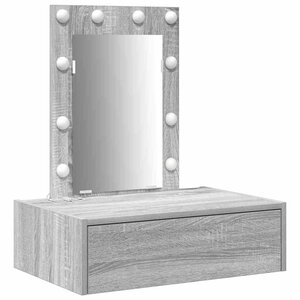 vidaXL Table de Toilette Gris 60 x 40 x 70 cm Bois d'ingénierie