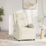 vidaXL Fauteuil électrique de massage Crème Velours