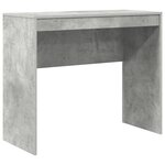 vidaXL Bureau avec Rangement Gris Béton Bois d'ingénierie