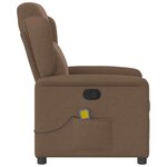 vidaXL Fauteuil de massage inclinable Marron Tissu
