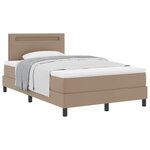 vidaXL Lit à ressorts avec matelas Cappuccino 120 x 190 cm Simili cuir
