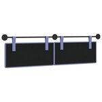 vidaXL Tête de lit suspendue Bleu denim tissu