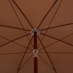 vidaXL Parasol de jardin avec mât en acier 300 cm Taupe