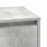 vidaXL Meuble de chevet avec éclairage LED Béton gris 39x34 5x50 cm