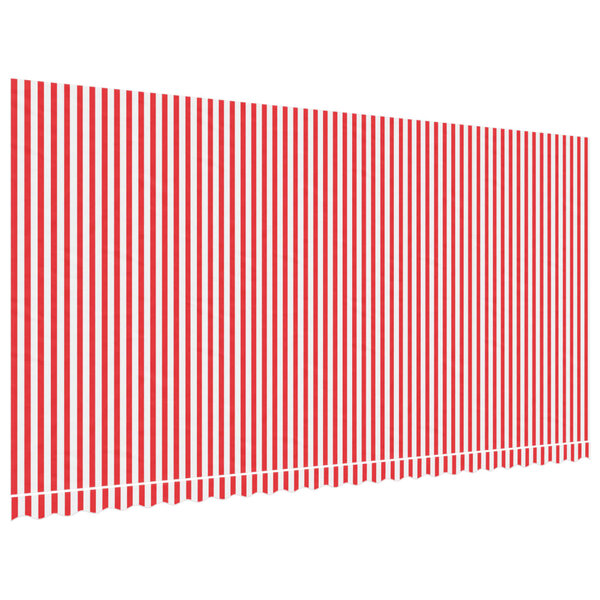 vidaXL Tissu de remplacement pour auvent rayures rouges et blanches