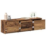 vidaXL Armoire TV avec LEDs avec tiroir Bois Ancien 140 x 34 x 40 cm