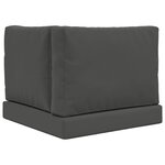 vidaXL Coussin de canapé d'extérieur 3 Pièces Anthracite Polyester
