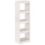 vidaXL Bibliothèque/Séparateur de pièce Blanc 40x30x135 5cm Pin massif