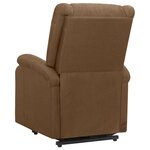 vidaXL Fauteuil de massage Marron Tissu