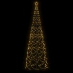 vidaXL Arbre de Noël cône 1400 LED Blanc chaud 160x500 cm