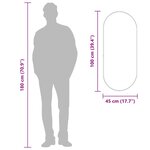 vidaXL Miroir mural Doré 100x45 cm Ovale