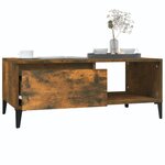 vidaXL Table basse Chêne fumé 90x50x36 5 cm Bois d'ingénierie