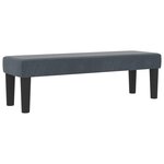 vidaXL Lit À Ressorts avec Matelas & Banc Gris Foncé 200x200 cm Velours