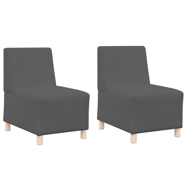 vidaXL Sofa Chiar 2 Pièces Gris foncé 55 x 74 x 82 cm