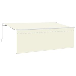 vidaXL Auvent Rétractable Crème 350 x 200 cm Polyester et Aluminium