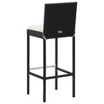 vidaXL Ensemble de bar de jardin 9 Pièces et coussins Résine tressée Noir