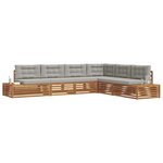 vidaXL Ensemble de canapés d'extérieur 6 Pièce Gris Naturel et Clair