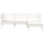 vidaXL Canapé de jardin 3 places et repose-pied blanc bois pin massif