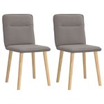 vidaXL Chaises à manger lot de 2 taupe tissu