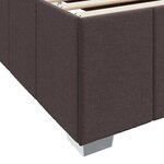 vidaXL Cadre de lit avec matelas Marron foncé 100 x 200 cm tissu