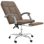 vidaXL Fauteuil inclinable de bureau Marron Tissu