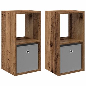 vidaXL Table de chevet 2 pc Bois ancien 30 5 x 27 x 59 5 cm