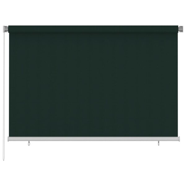 vidaXL Store roulant d'extérieur 220x140 cm Vert foncé PEHD