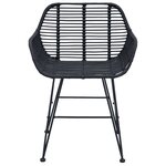 vidaXL Chaise de salle à manger 2 Pièces Noir 55 x 50 x 74 cm
