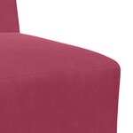 vidaXL Canapé modulaire sans accoudoirs Rouge vin 55 cm Velours
