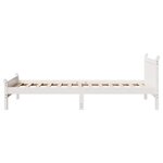 vidaXL Cadre de lit sans matelas blanc 90x190 cm bois de pin massif