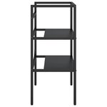 vidaXL Cadre de lavabo de salle de bain Noir 59x38x83 cm Fer