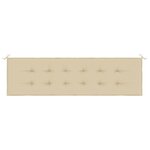 vidaXL Coussin de banc de jardin beige 180x50x3 cm tissu oxford