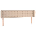 vidaXL Tête de lit avec oreilles Cappuccino 183x23x78/88 cm Similicuir