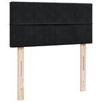 vidaXL Sommier à lattes de lit avec matelas noir simple velours