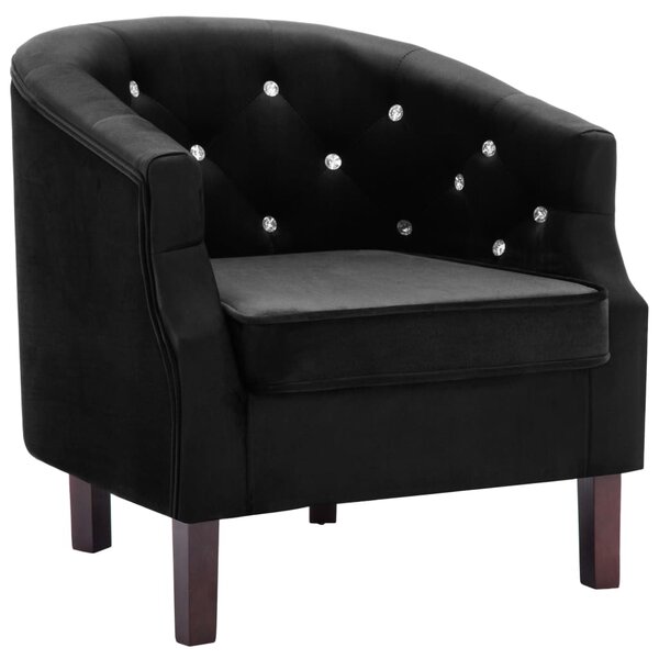 vidaXL Fauteuil noir velours