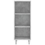 vidaXL Buffet haut Gris béton 34 5x34x180 cm Bois d'ingénierie