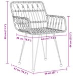 vidaXL Set de Salle à Manger de Jardin 7 Pièces en Rattan Poly Brun