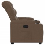 vidaXL Fauteuil inclinable Marron Tissu