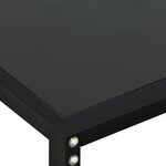 vidaXL Table console Noir 220x35x75 5 cm Verre trempé