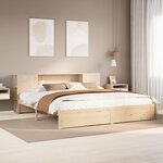 vidaXL Lit bibliothèque sans matelas 180x200 cm bois massif de pin