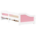 vidaXL Lit de jour et 2 tiroirs sans matelas IRUN blanc rose 90x200 cm
