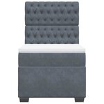 vidaXL Sommier à lattes de lit et matelas Gris foncé 80x200 cm Velours