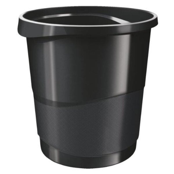 Corbeille à papier Vivida 14 litres H 30 5 cm noir ESSELTE
